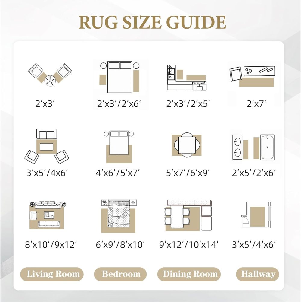 Area Rug for Living Room 6x9: Large Washable Boho Moroccan Rugs Geometric Neutral Rug, Non-Slip Foldable Morden Farmhouse Indoor Floor Carpet for Bedroom Dining Table Home(Beige,6X9) - Image 8